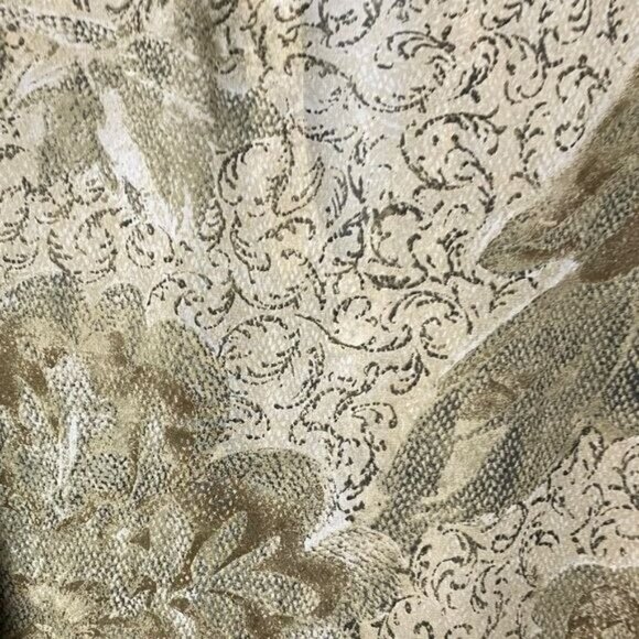 Chicos Silk Blouse Large Floral Artsy Embellished Fairycore Bohemian Whimsigoth - Picture 8 of 9